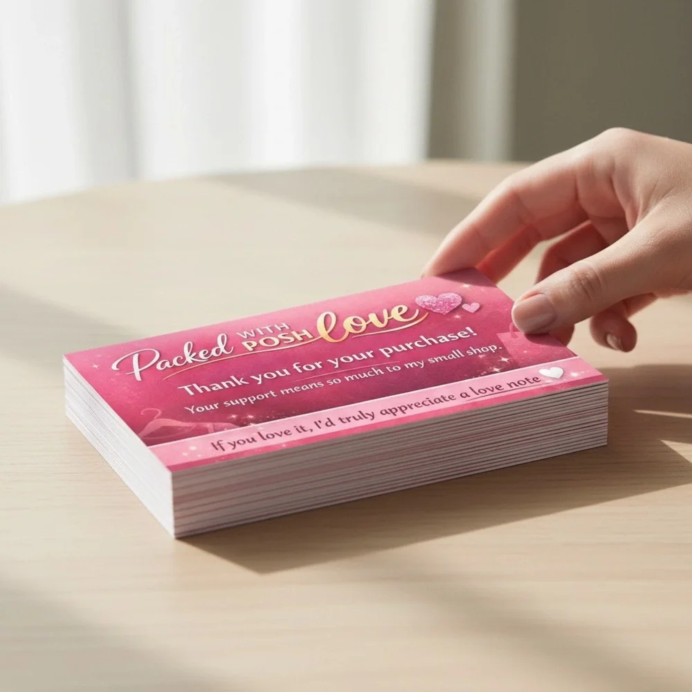 Packed with Posh Love Thank You Cards 50 | Love Note Reminder | Poshmark Inserts